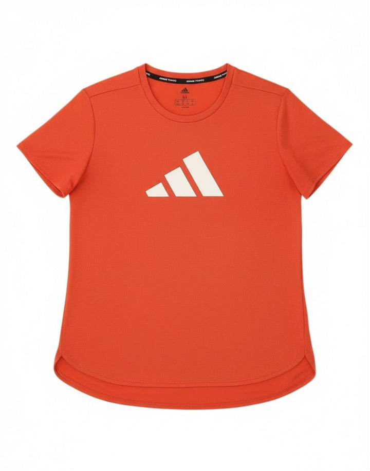 Adidas Camiseta Feminina Graphic Top UK 12/14 Médio Laranja Poliéster