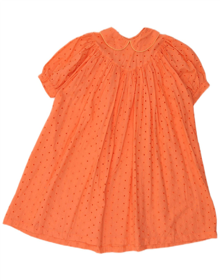 Vestido Tenda Feminino Benetton UK 14 Algodão Laranja Médio