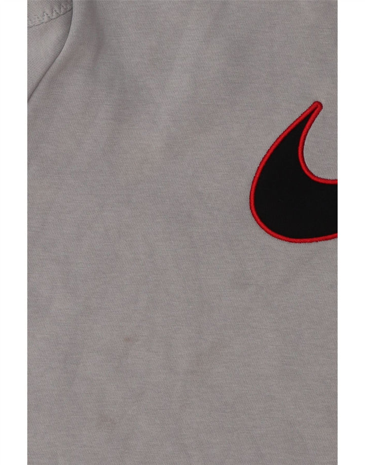 Moletom gráfico masculino Nike Jumper grande cinza colorblock poliéster