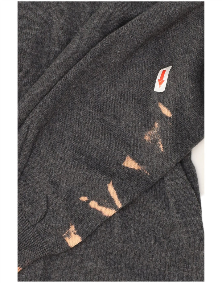 Suéter masculino John Lewis com gola redonda, grande algodão cinza