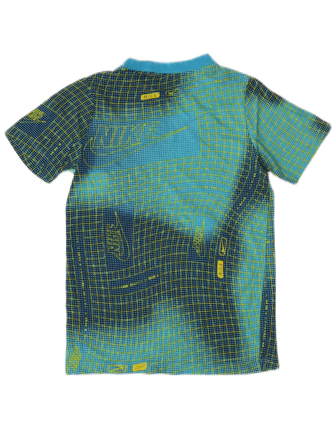 Camiseta NIKE Boys Abstract Pattern Graphic Top 10-11 Anos Azul Médio