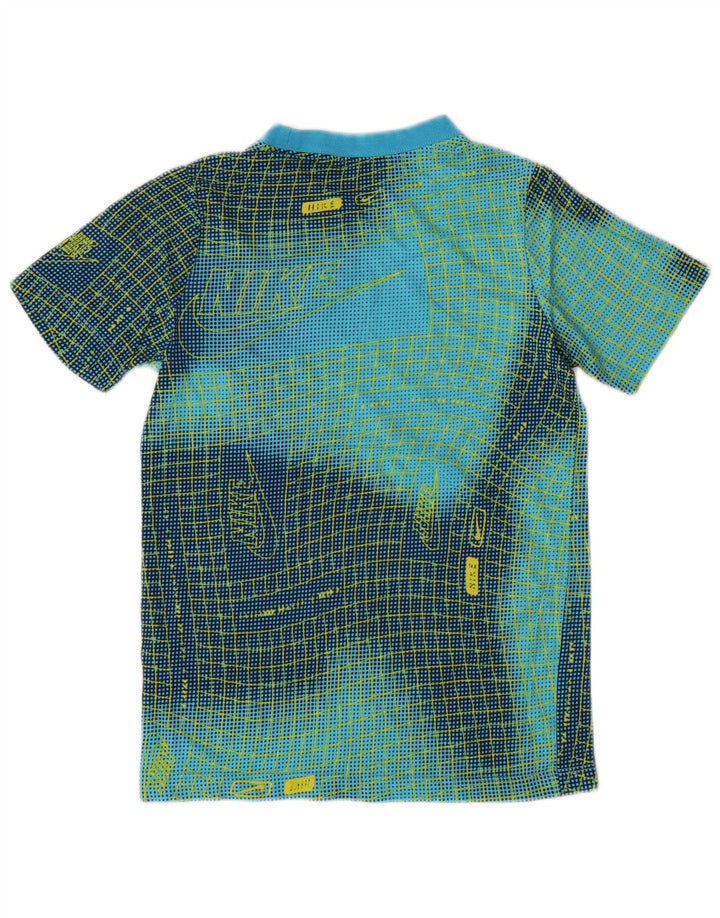 Camiseta NIKE Boys Abstract Pattern Graphic Top 10-11 Anos Azul Médio