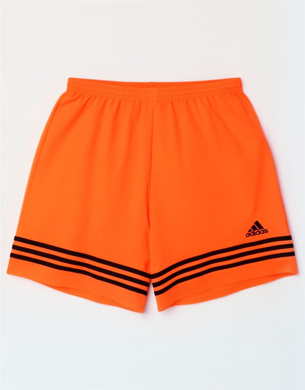 Adidas Mens Climalite Sport Shorts Médio Laranja Listrado Poliéster Esportes