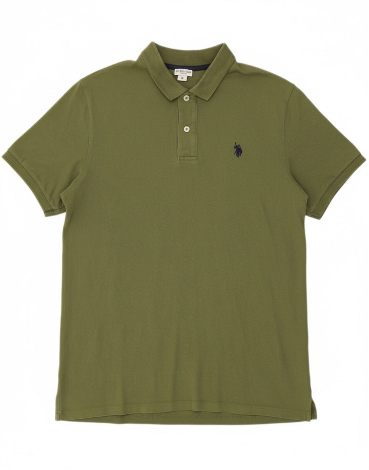 ASSN POLO DOS EUA. Camisa Polo Masculina XL Algodão Cáqui