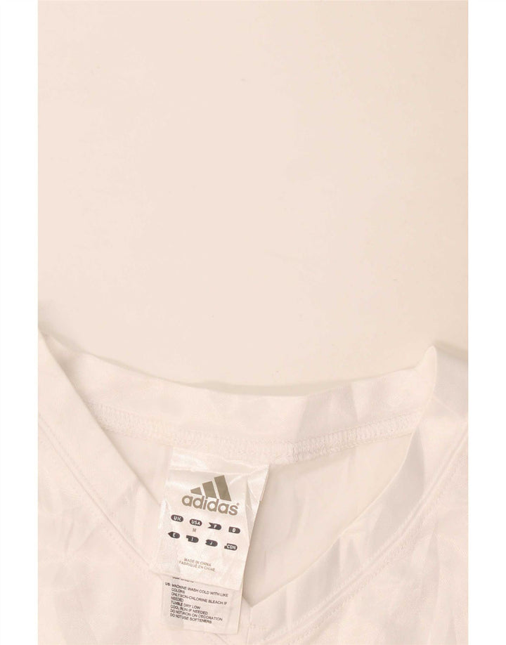 Camiseta Adidas Feminina Graphic Top UK 12 Médio Branco Poliéster