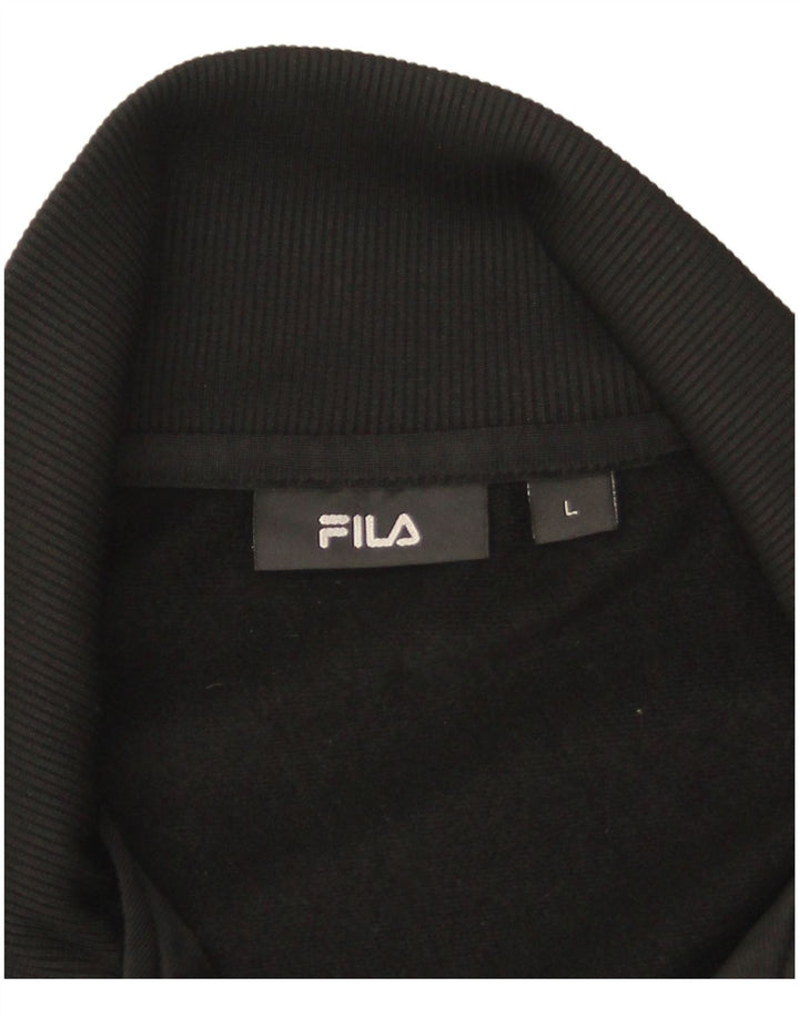Fila Mens Tracksuit Top Jacket Grande Preto Colourblock Poliéster