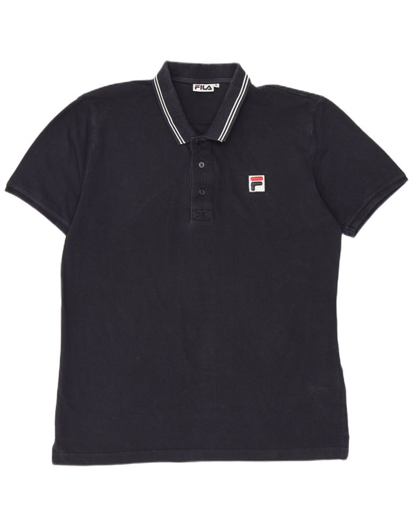 Camisa polo masculina Fila XL azul marinho algodão