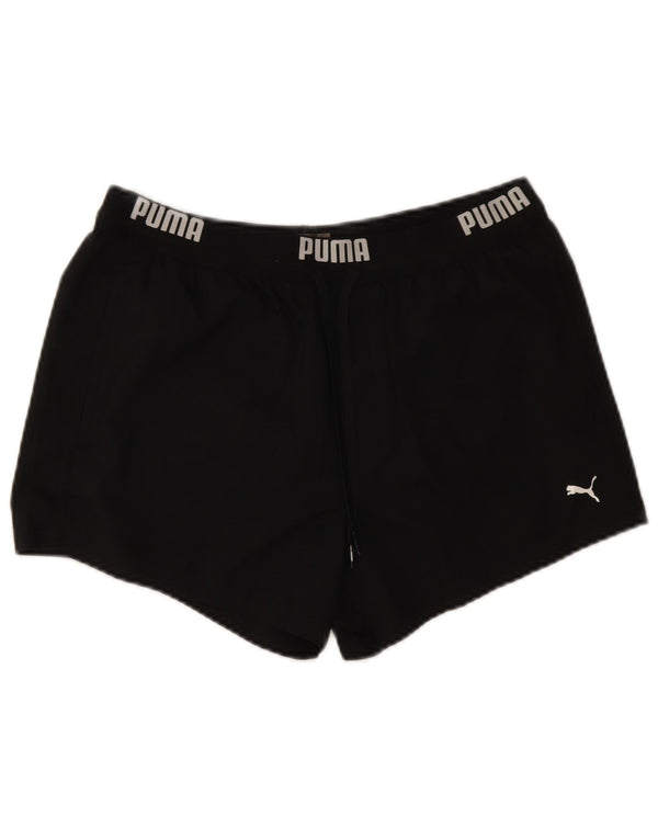Shorts esportivos gráficos femininos Puma UK 14 médio preto poliéster