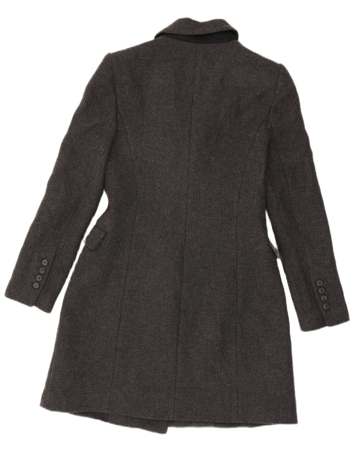 Casaco feminino ZARA com peito duplo UK 12 cinza médio