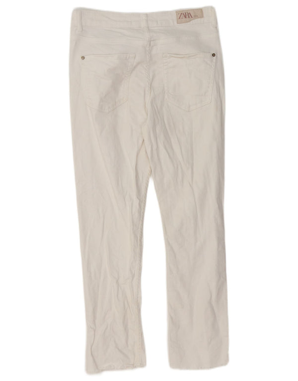 Zara Womens Straight Jeans EU 38 Small W28 L25 White Cotton