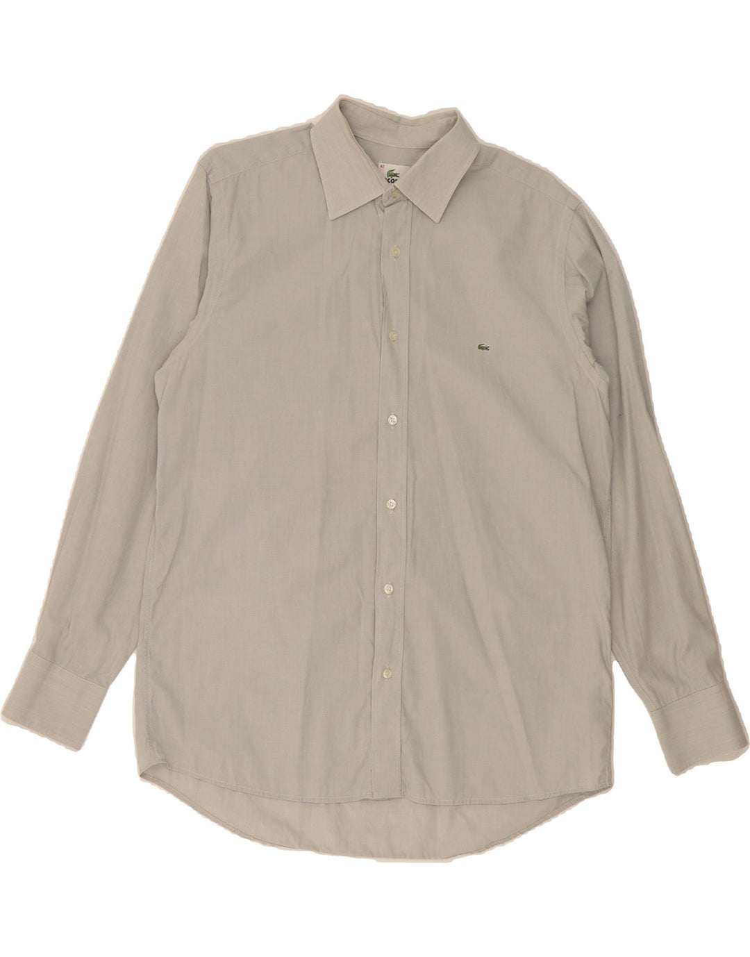 LACOSTE Mens Shirt Size 42 Large Grey Cotton Vintage Lacoste and Second-Hand Lacoste from Messina Hembry 