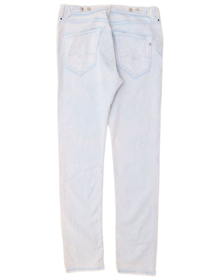 Replay Jeans Slim Feminino W29 L32 Azul Algodão