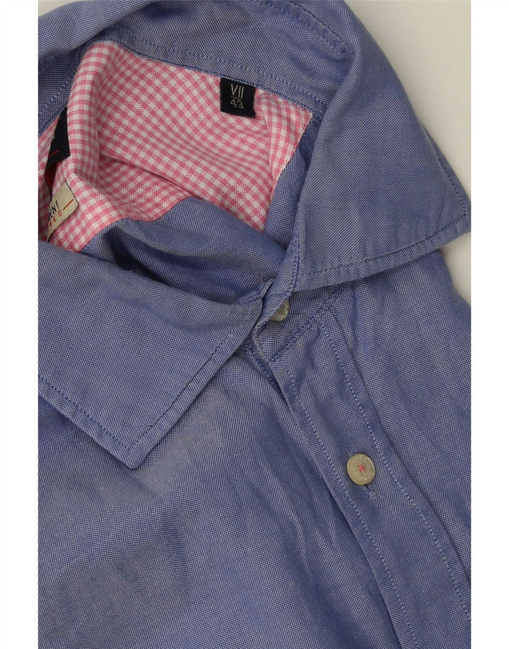 Camisa masculina Brooksfield tamanho 43 grande azul manchado