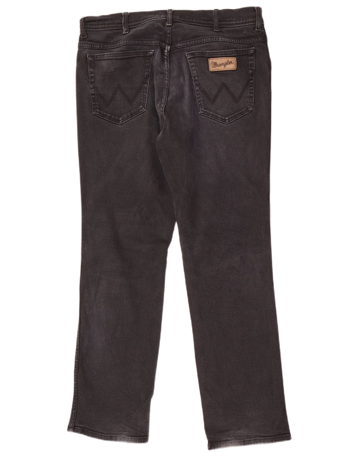 Wrangler Masculino Texas Straight Jeans W36 L32 Algodão Preto