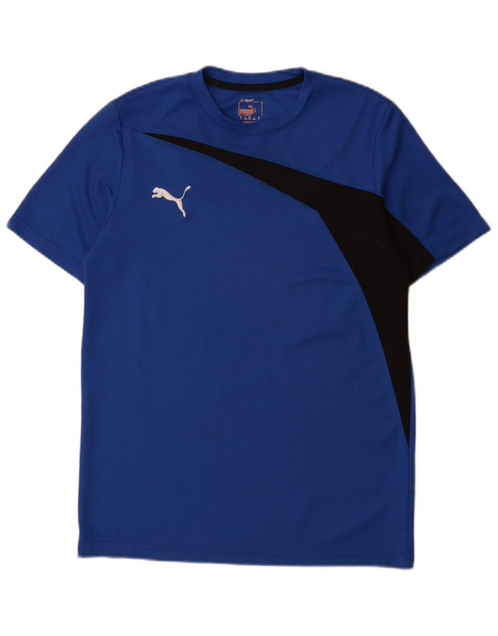 Puma Camiseta Masculina Top Pequeno Azul Colorblock