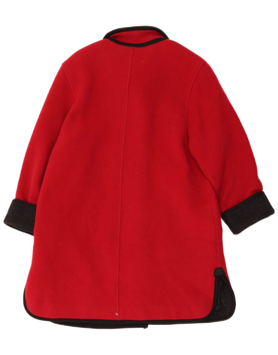Sobretudo feminino Baronia UK 14 grande lã virgem colorblock vermelho