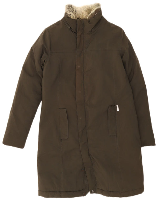 Casaco acolchoado masculino Woolrich UK 34 XS algodão cáqui