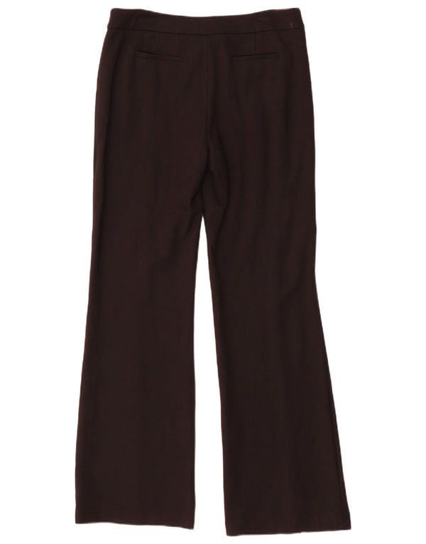 Calça feminina John Lewis Bootcut Suit UK 10 pequena W30 L34 preta viscose