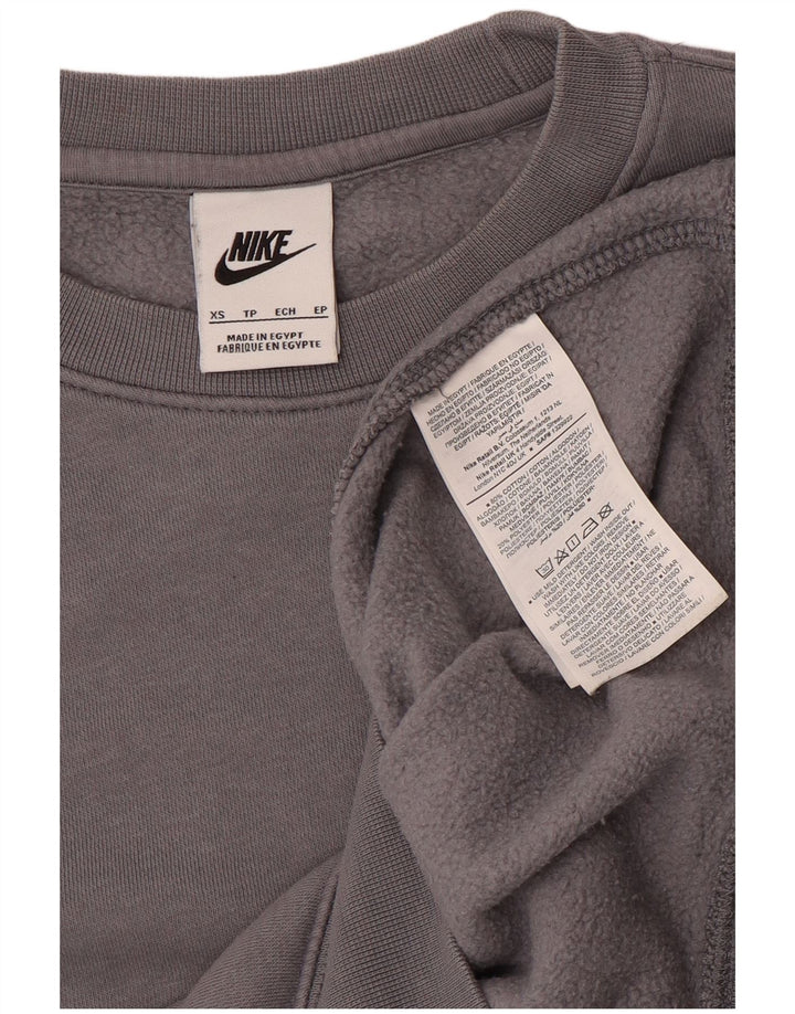 NIKE Masculino Swoosh Graphic Moletom Jumper XS Cinza Algodão