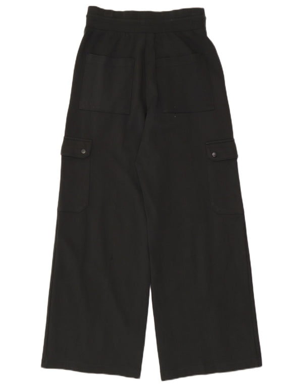 Calça cargo feminina Marks & Spencer com perna larga Reino Unido 8 pequena W26 L28 verde