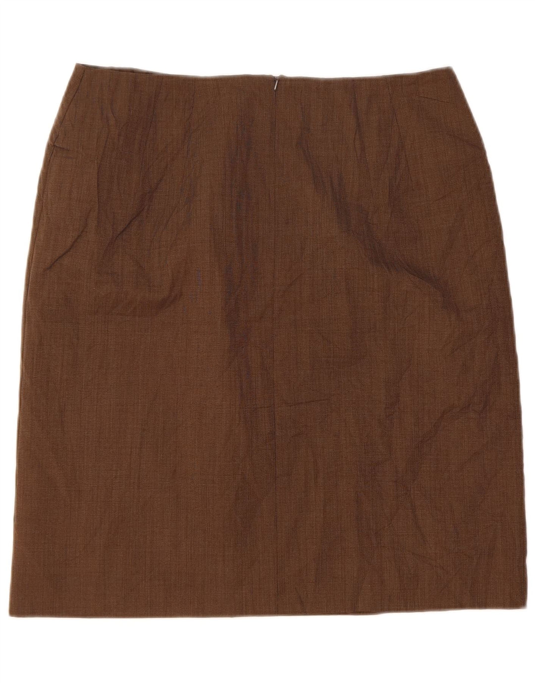 Saia lápis feminina MARKS & SPENCER UK 18 XL W32 lã marrom