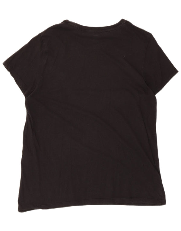 Camiseta feminina gráfica Levi's UK 14 grande preta