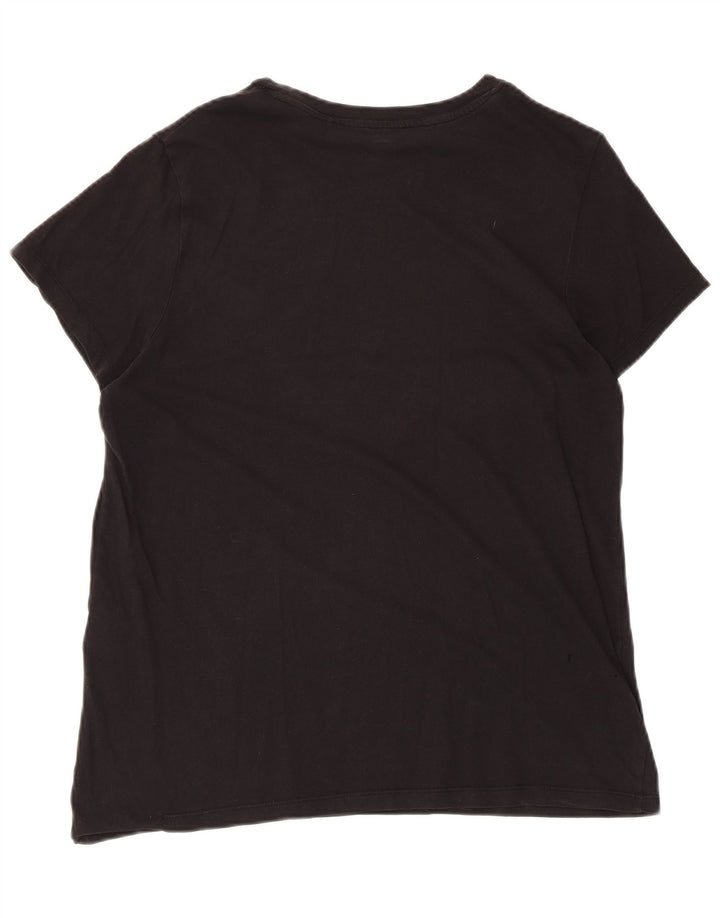 Camiseta feminina gráfica Levi's UK 14 grande preta