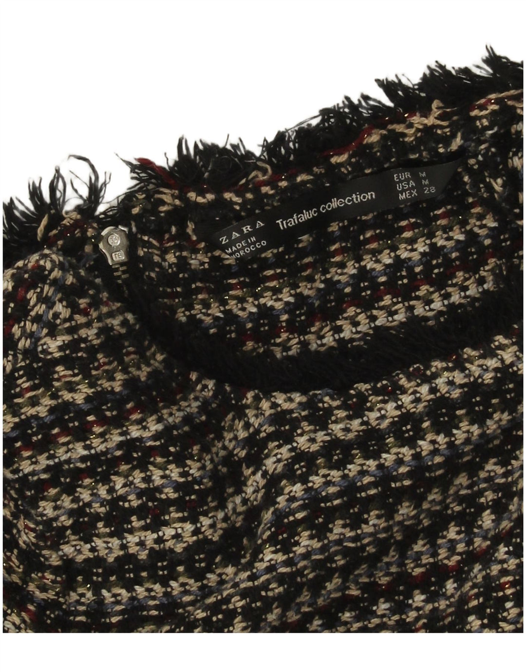 Zara Suéter feminino com gola canoa e listrado médio multicolorido Reino Unido 12