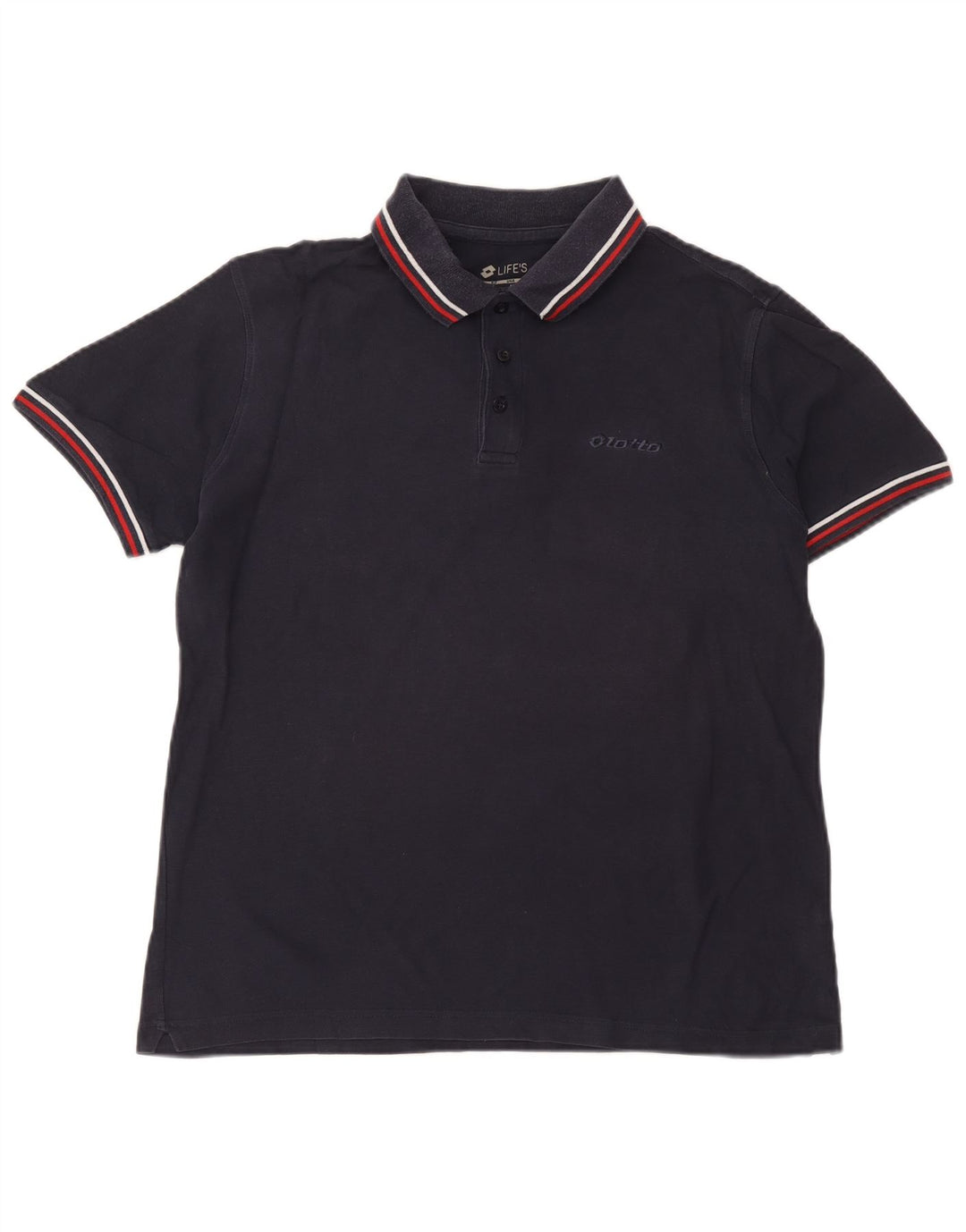 Camisa polo masculina Lotto médio algodão azul marinho