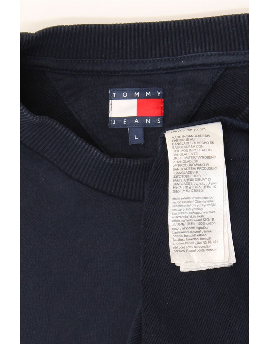 Tommy Hilfiger moletom masculino jumper grande algodão azul marinho