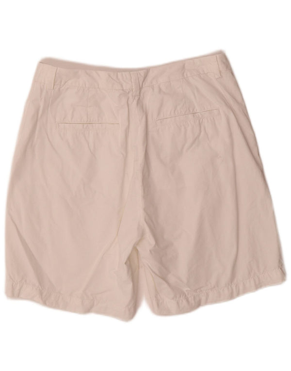 Shorts chino feminino Marks & Spencer Reino Unido 12 médio W30 algodão branco