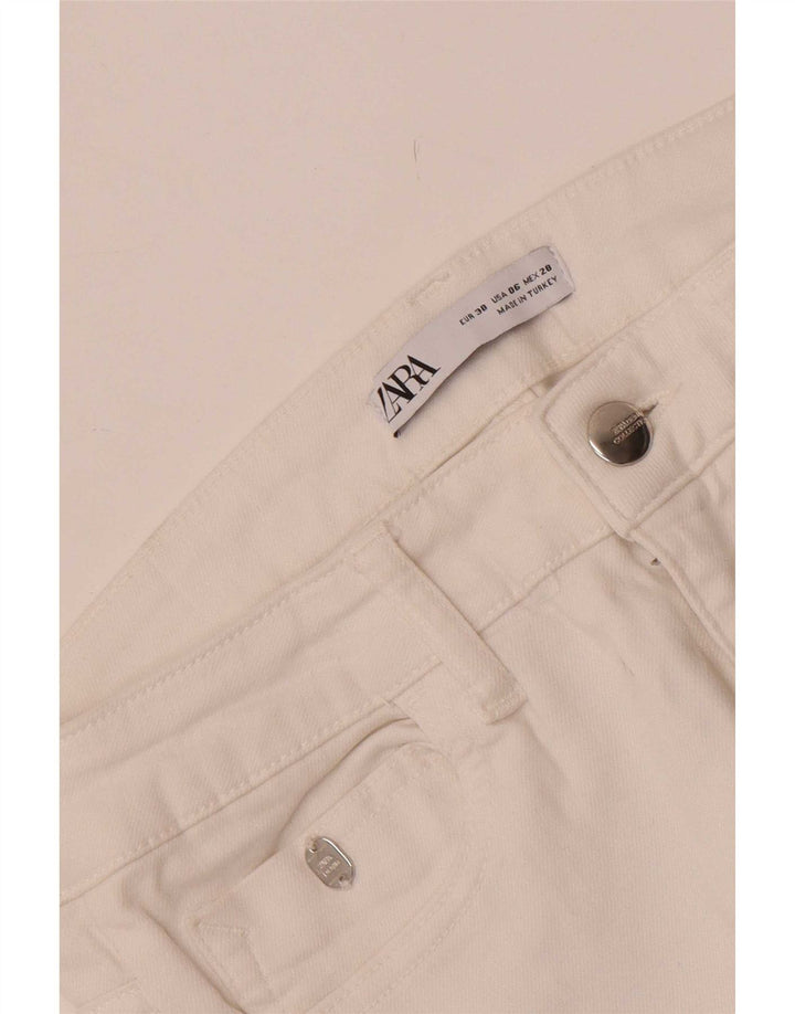 Zara Jeans Skinny Feminino UE 38 Pequeno W28 L27 Branco