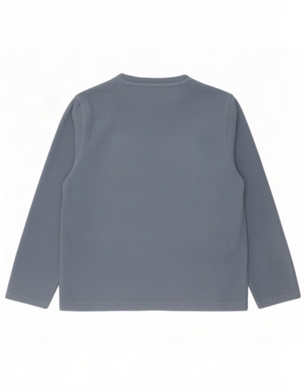 Top de lã masculino Marks & Spencer manga comprida grande poliéster azul