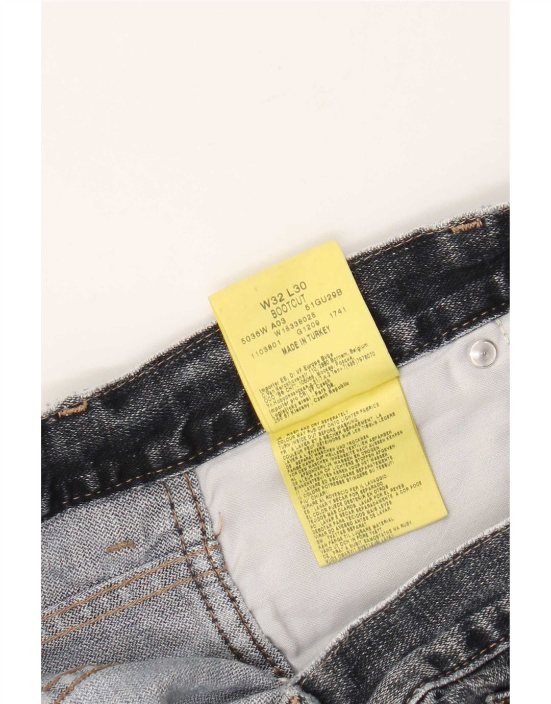 Wrangler Mens Bootcut Jeans W32 L27 Azul Algodão