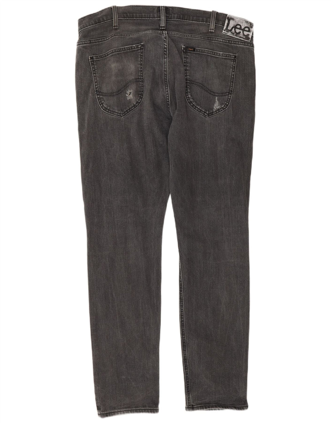 Lee Mens Luke Distressed Slim Jeans W36 L32 Algodão Cinza