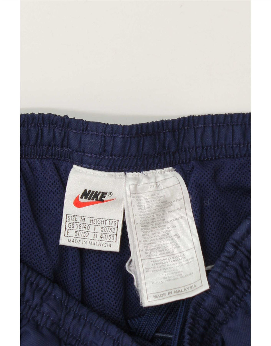 Calça de treino masculina Nike UK 38/40 médio azul marinho nylon