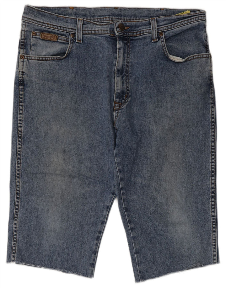 Bermuda masculina WRANGLER Texas Stretch Denim W36 grande algodão azul