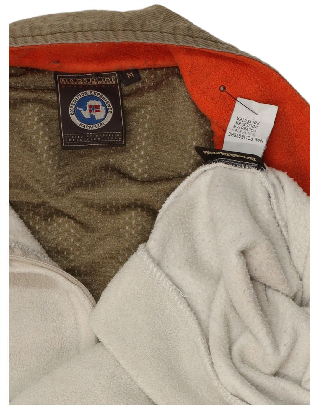 Suéter de lã gráfico feminino Napapijri UK 14 médio branco poliéster