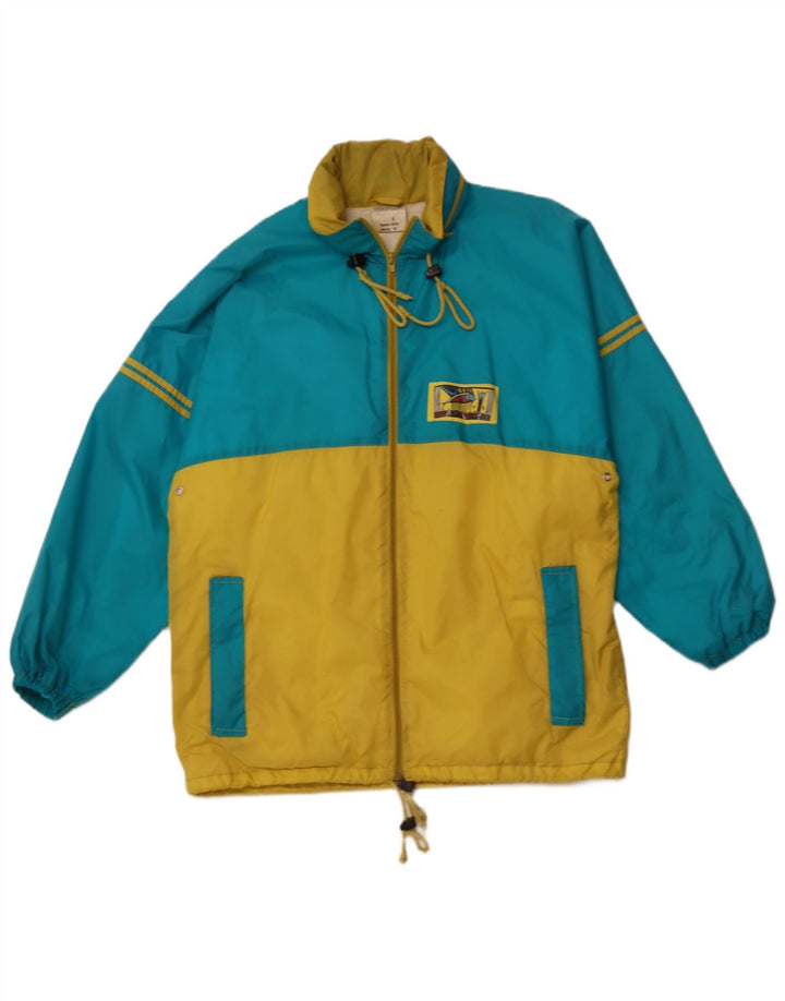 Jaqueta corta-vento masculina unissex Marcel Clair EU 46 pequena azul poliamida