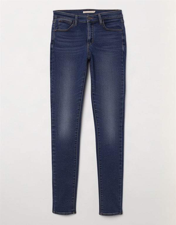 Calça jeans feminina Levi's 720 High Rise Super Skinny W28 L30 azul marinho algodão