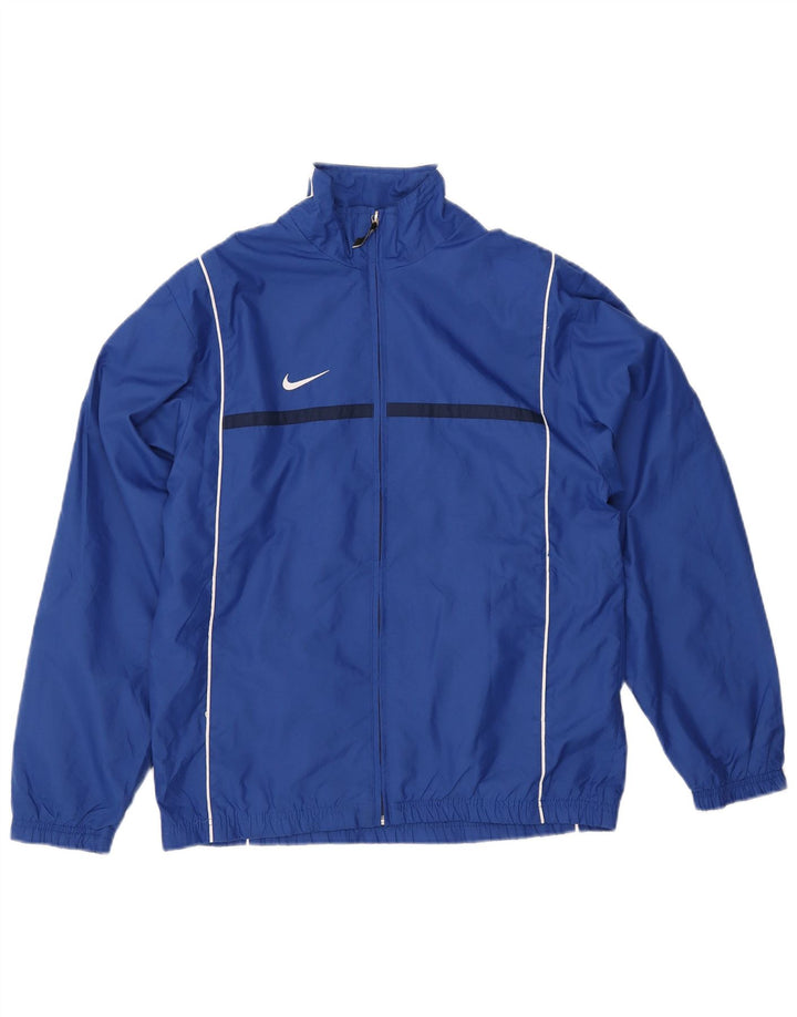 NIKE Mens Tracksuit Top Jacket UK 36/38 Pequeno Azul Colourblock Nylon
