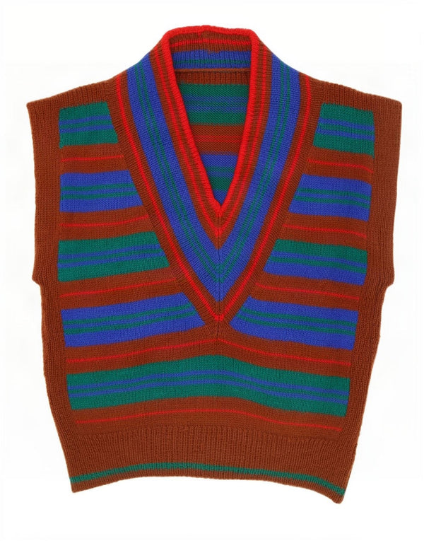 Regata feminina vintage UK 18 XL listrada multicolorida