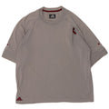 Adidas Mens Camiseta Top Grande Algodão Cinza
