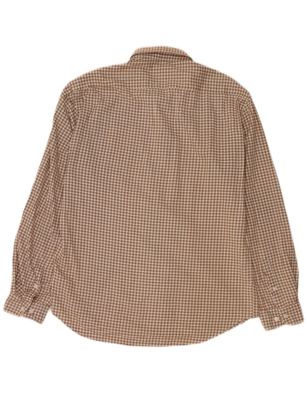 Camisa masculina de flanela All Saints 2XL Bege Houndstooth