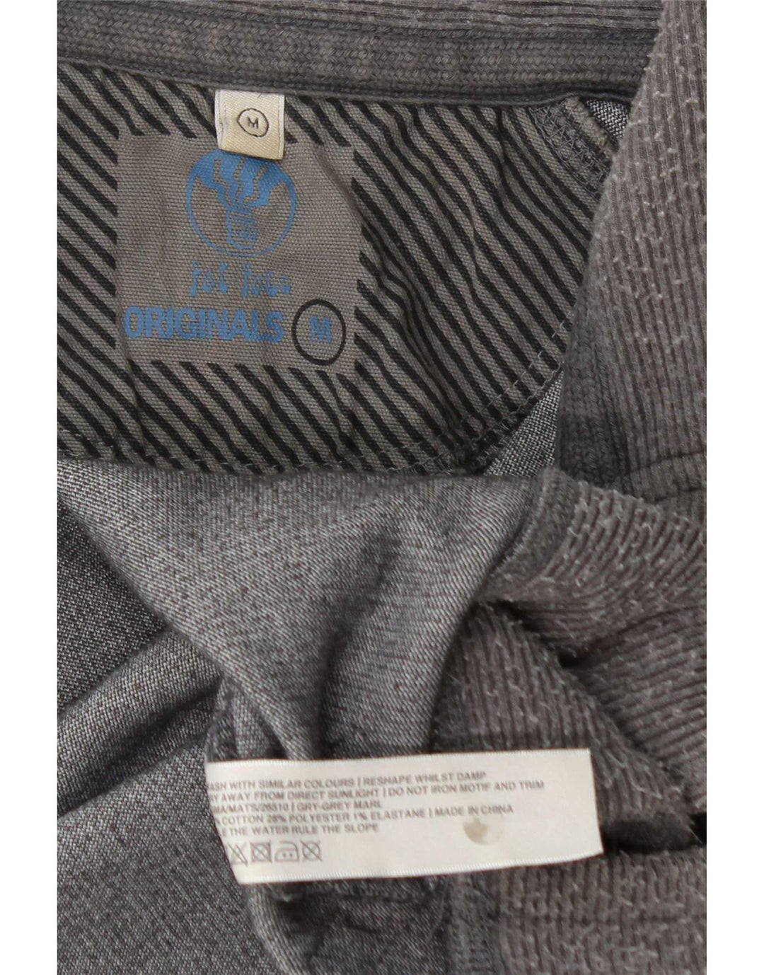 Moletom masculino Fat Face com zíper e pescoço em algodão cinza médio colorblock