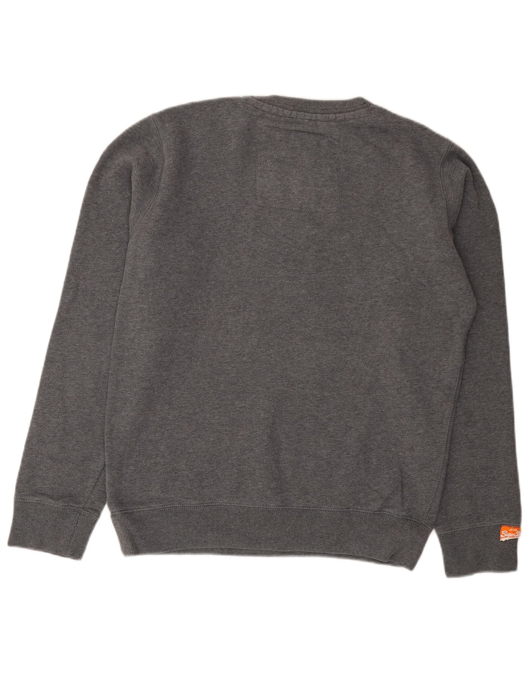 Superdry moletom gráfico masculino jumper grande algodão cinza