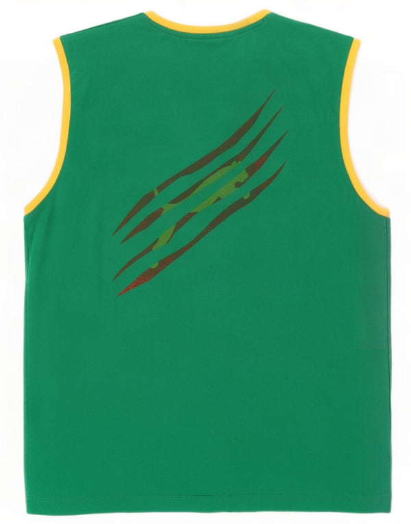 Puma Mens Graphic Vest Top XL Verde Algodão
