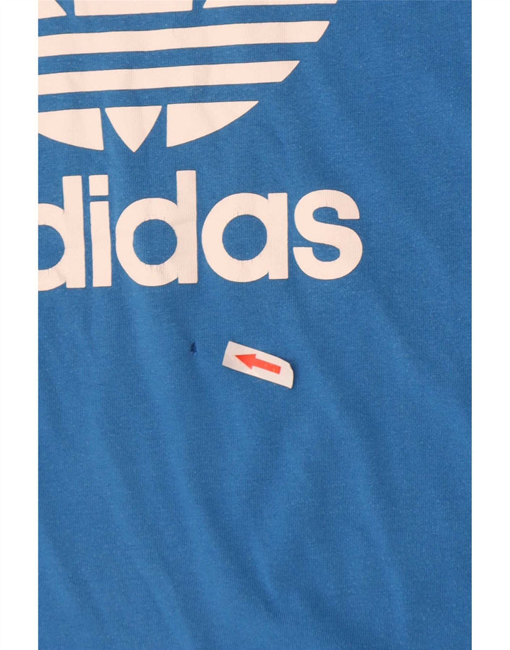 Camiseta Adidas Masculina Graphic Top Pequeno Algodão Azul
