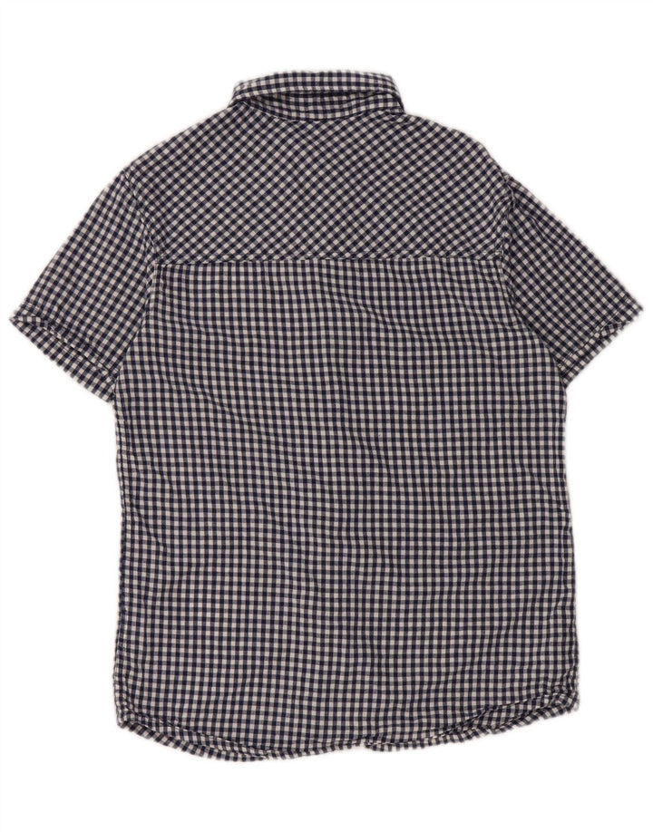 Camisa masculina de manga curta Mountain Warehouse XS azul algodão guingão