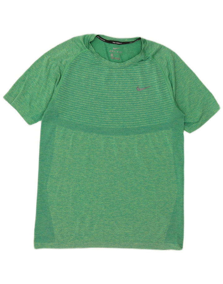 Camiseta Nike Masculina Dri Fit Top Médio Listrado Verde
